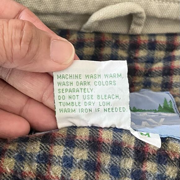 Kings Bay Leather Collared Chore Jacket Womens M Hunting Safari Barn Utility Vtg - Picture 15 of 16